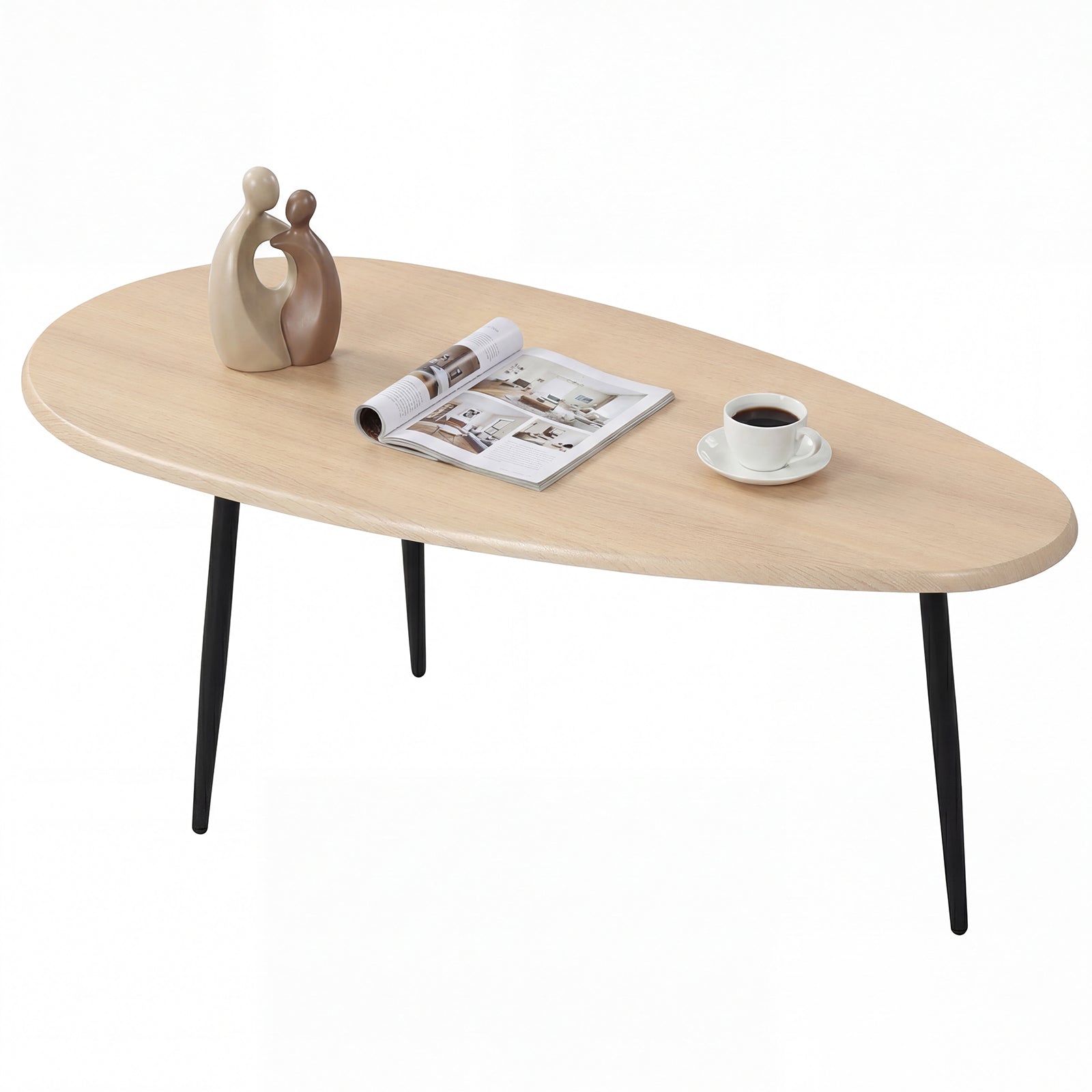 Oval Coffee Table, Mid Century Center Table, Natural Coffee Tables at Gallery Canada