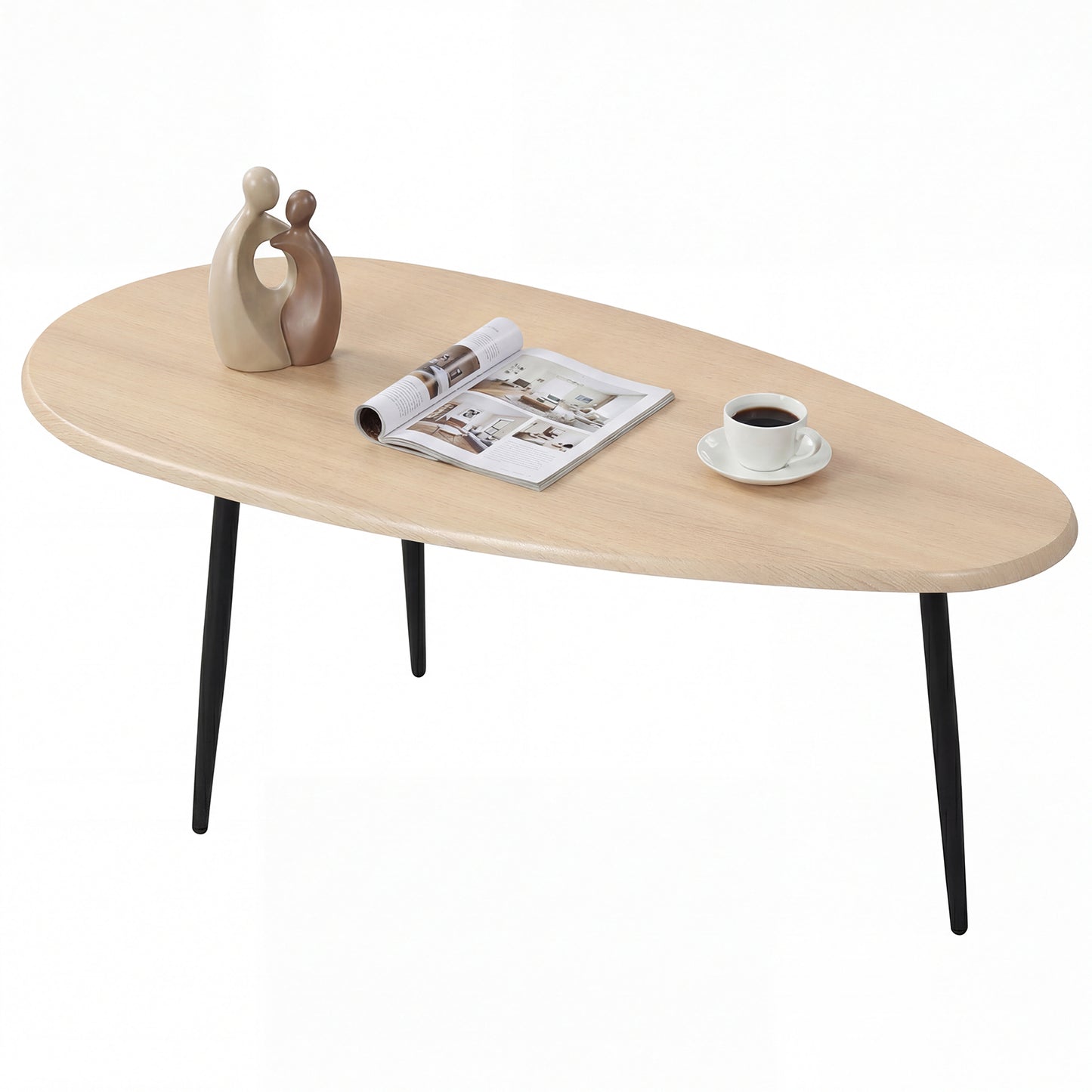 Oval Coffee Table, Mid Century Center Table, Natural Coffee Tables at Gallery Canada