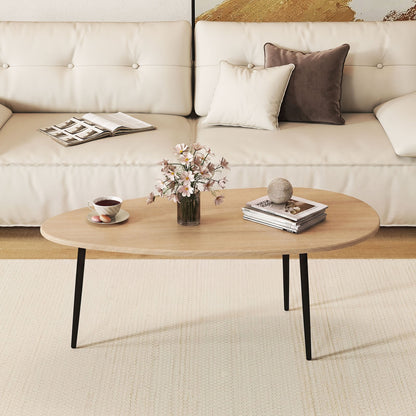 Oval Coffee Table, Mid Century Center Table, Natural Coffee Tables at Gallery Canada