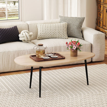 Oval Coffee Table, Mid Century Center Table, Natural Coffee Tables at Gallery Canada