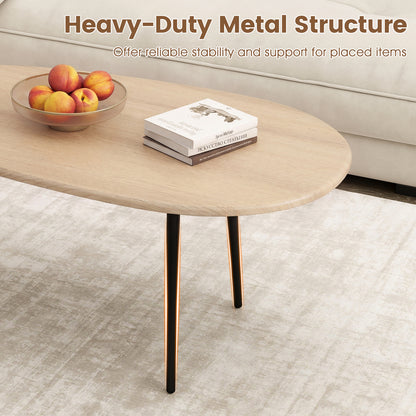 Oval Coffee Table, Mid Century Center Table, Natural Coffee Tables at Gallery Canada