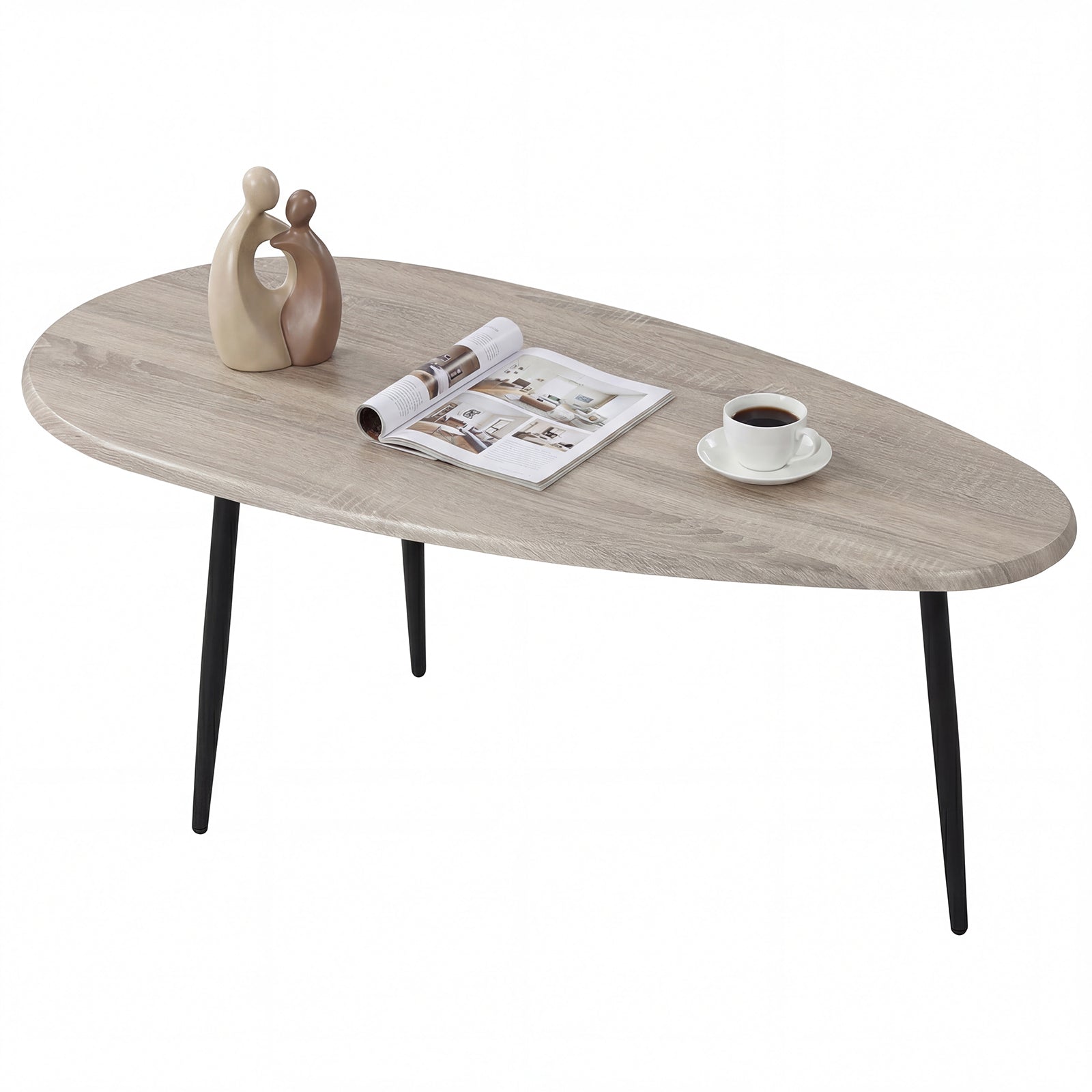 Oval Coffee Table, Mid Century Center Table, Gray Coffee Tables at Gallery Canada