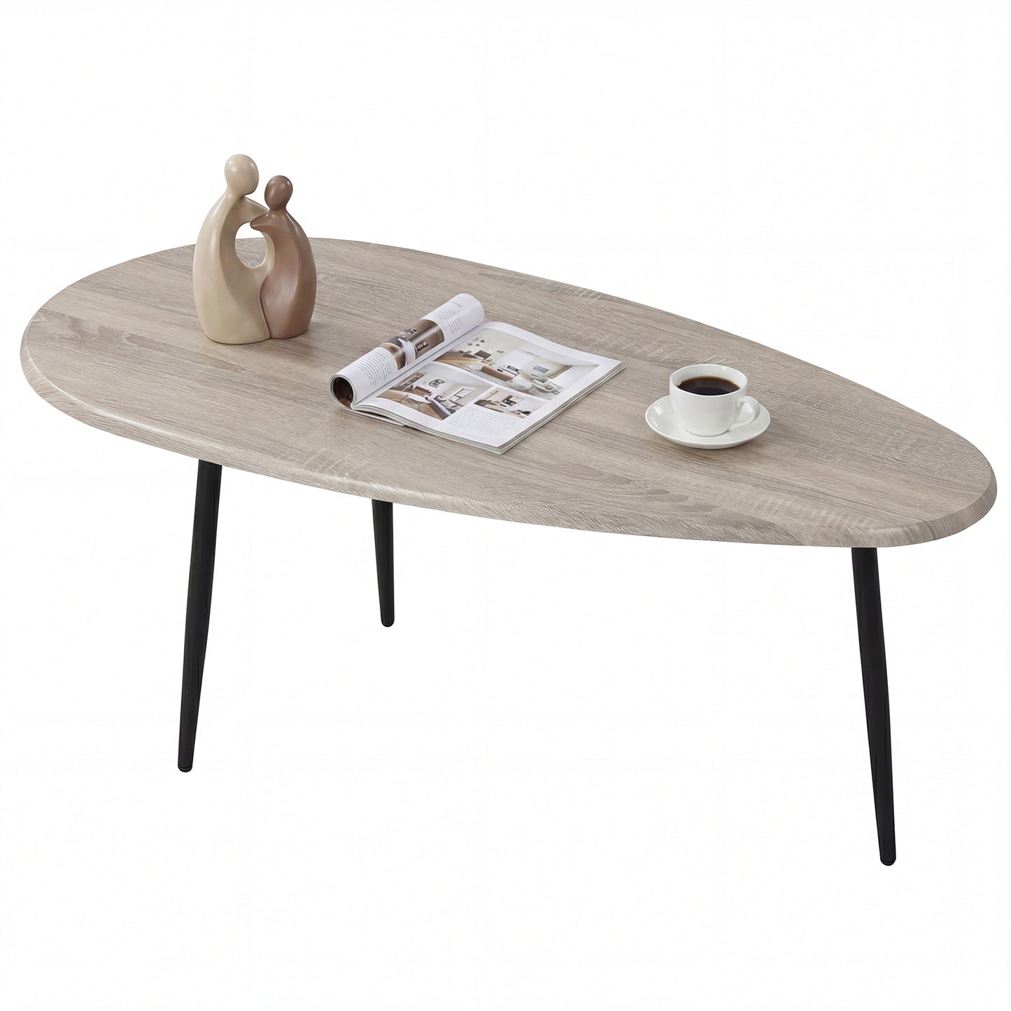 Oval Coffee Table, Mid Century Center Table, Gray Coffee Tables at Gallery Canada
