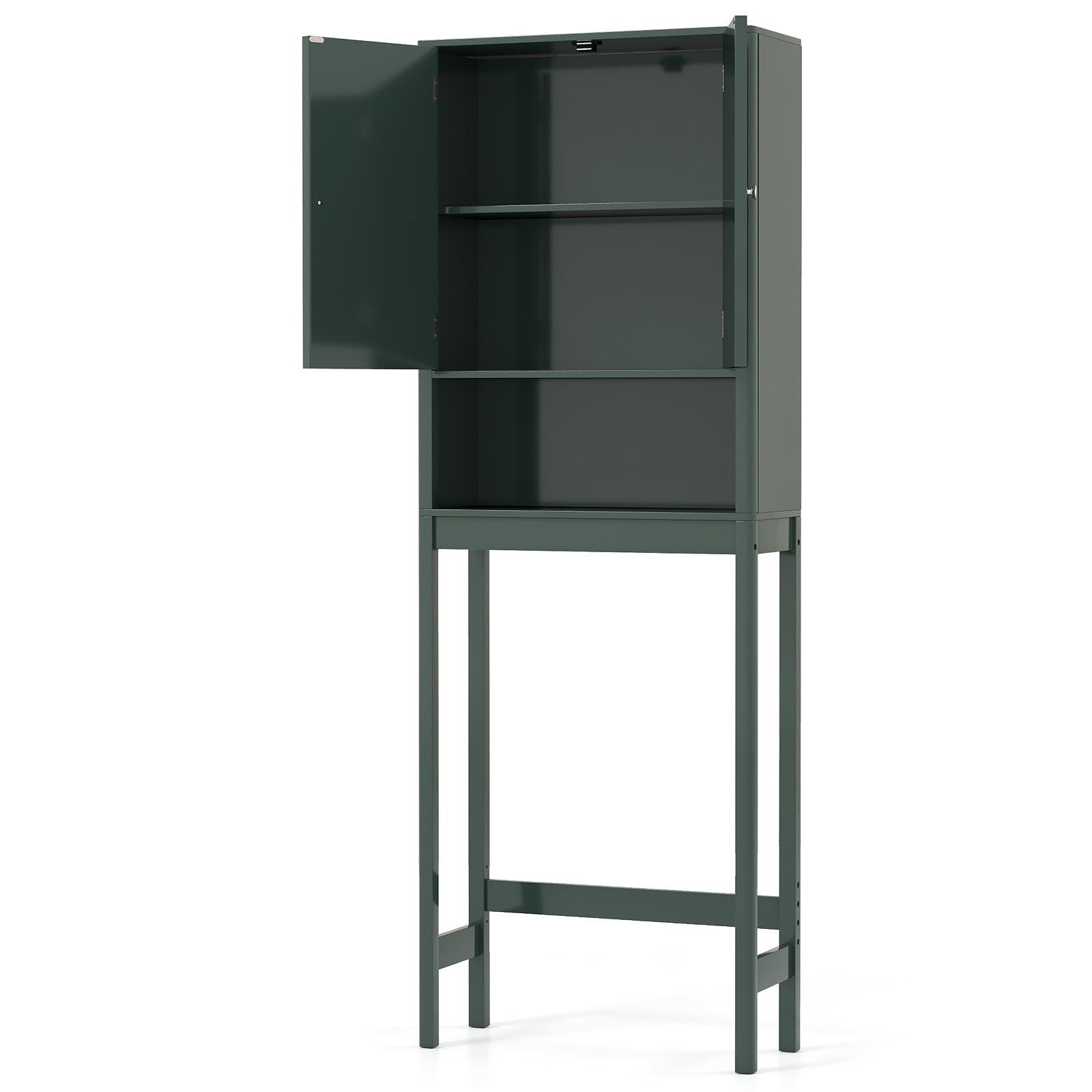 Over The Toilet Storage Cabinet with Fluted Doors, Green Bathroom Etagere at Gallery Canada