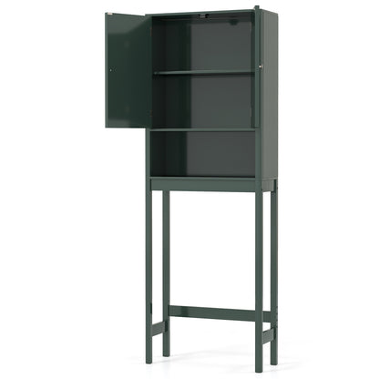 Over The Toilet Storage Cabinet with Fluted Doors, Green Bathroom Etagere at Gallery Canada
