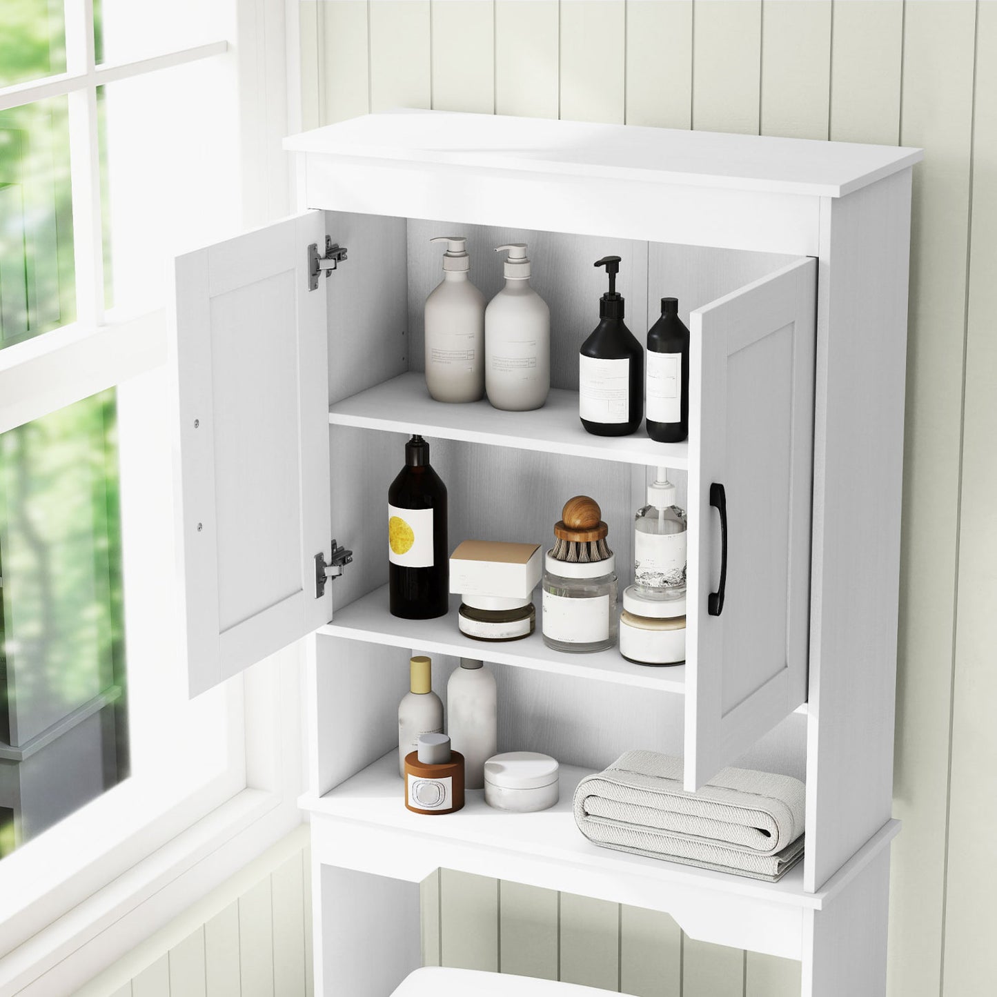 Over Toilet Space Saver, Storage Cabinet, White Bathroom Etagere at Gallery Canada