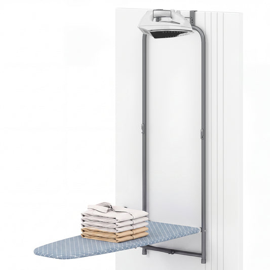 Space-Saving Over Door Metal Ironing Board, Black