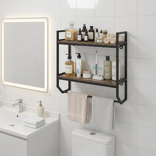 Over The Toilet Shelf Wall Mounted, Metal Frame, Gray Towel Racks Gray at Gallery Canada