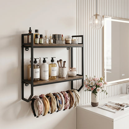 Over The Toilet Shelf Wall Mounted, Metal Frame, Gray