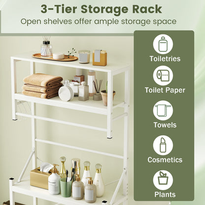 Over the Toilet Storage Rack 3-Tier Over Toilet Bathroom Organizer with Towel Holder, White Bathroom Etagere at Gallery Canada