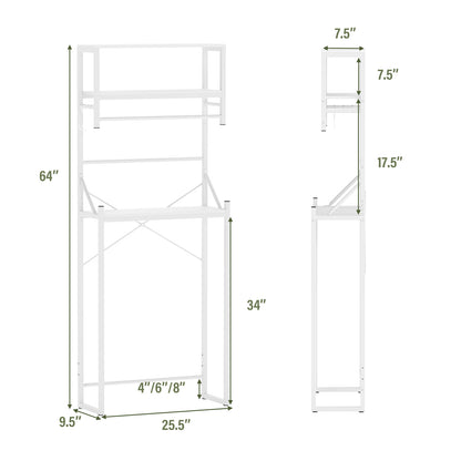 Over the Toilet Storage Rack 3-Tier Over Toilet Bathroom Organizer with Towel Holder, White Bathroom Etagere at Gallery Canada