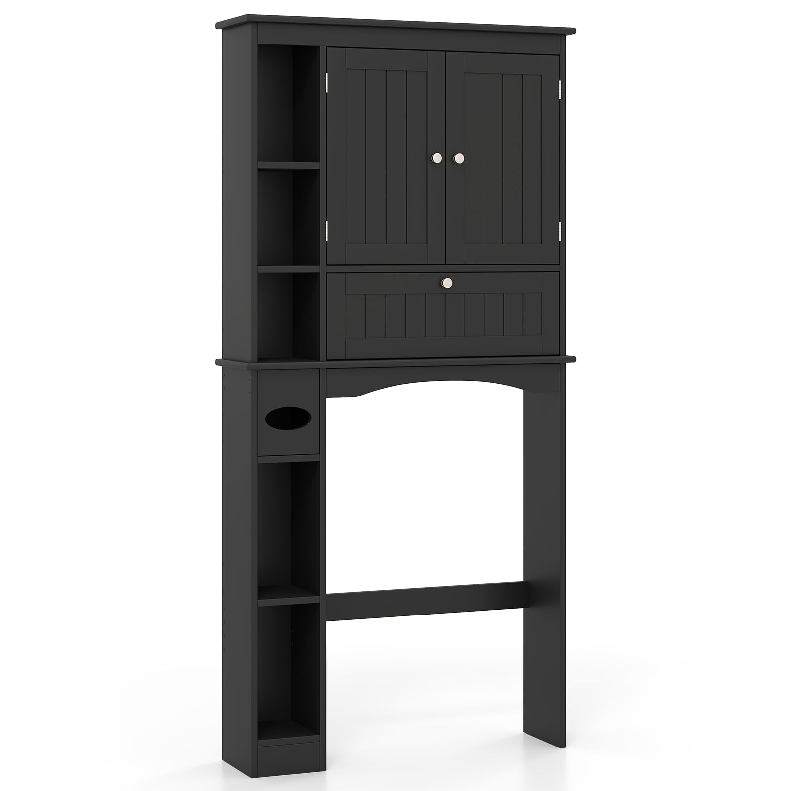 Over The Toilet Storage Cabinet, Adjustable Shelf, Black Bathroom Etagere Black at Gallery Canada