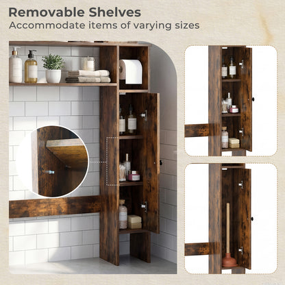 Over The Toilet Storage Cabinet, Rustic Brown Bathroom Etagere at Gallery Canada