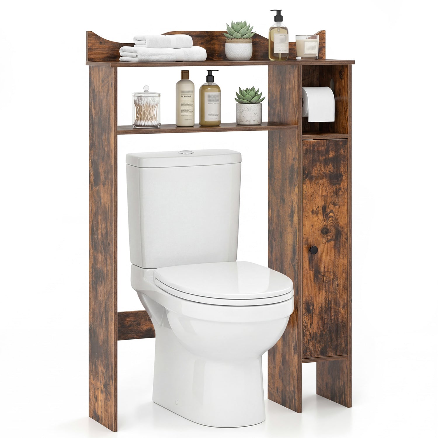 Over The Toilet Storage Cabinet, Rustic Brown Bathroom Etagere Rustic Brown at Gallery Canada