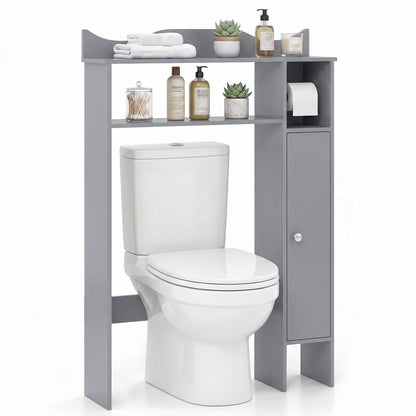 Over The Toilet Storage Cabinet, Toilet Paper Holder, Gray Bathroom Etagere at Gallery Canada