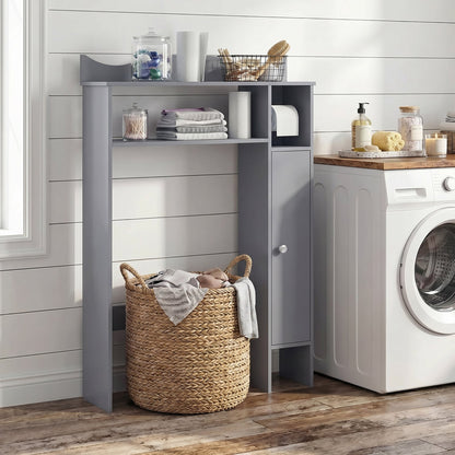 Over The Toilet Storage Cabinet, Toilet Paper Holder, Gray Bathroom Etagere at Gallery Canada