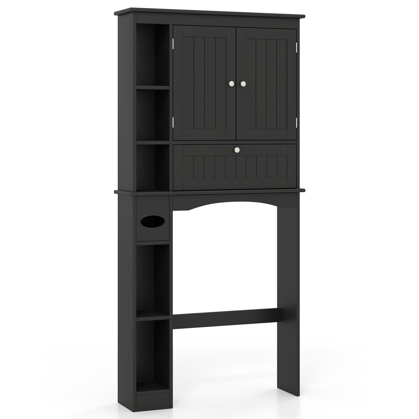 Over The Toilet Storage Cabinet, Adjustable Shelf, Black Bathroom Etagere Black at Gallery Canada