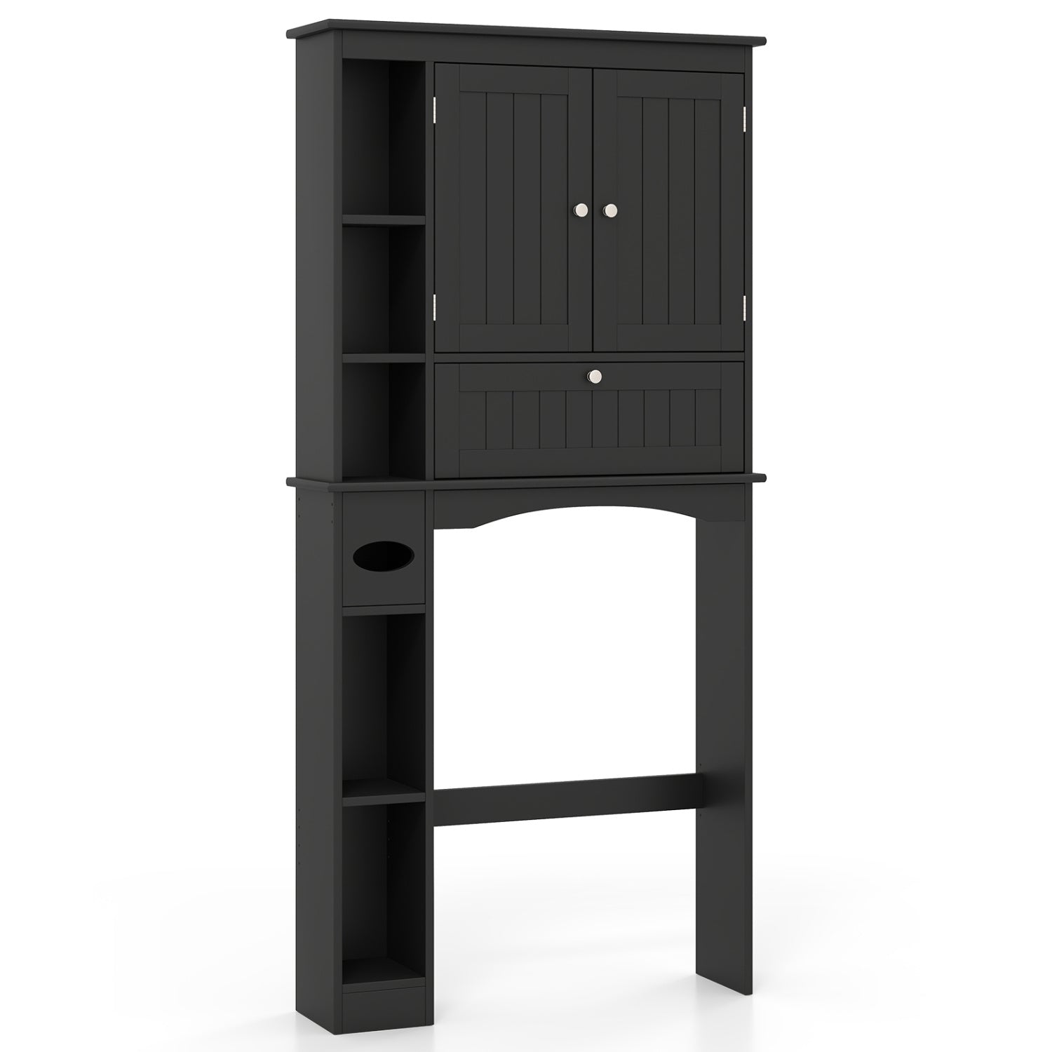 Over The Toilet Storage Cabinet, Adjustable Shelf, Black Bathroom Etagere at Gallery Canada