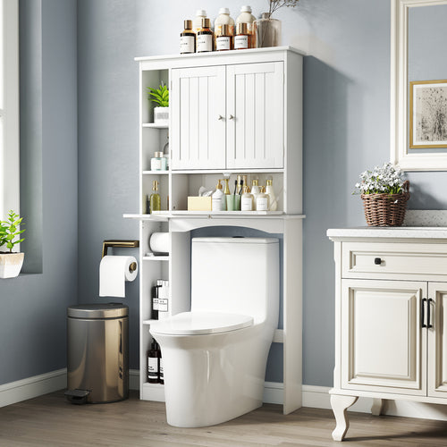 Over The Toilet Storage Cabinet, Adjustable Shelf, White