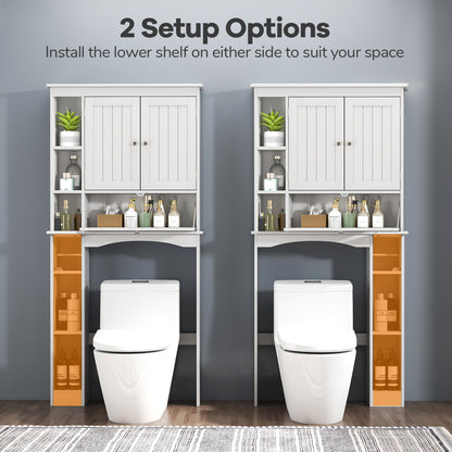 Over The Toilet Storage Cabinet, Adjustable Shelf, White Bathroom Etagere at Gallery Canada