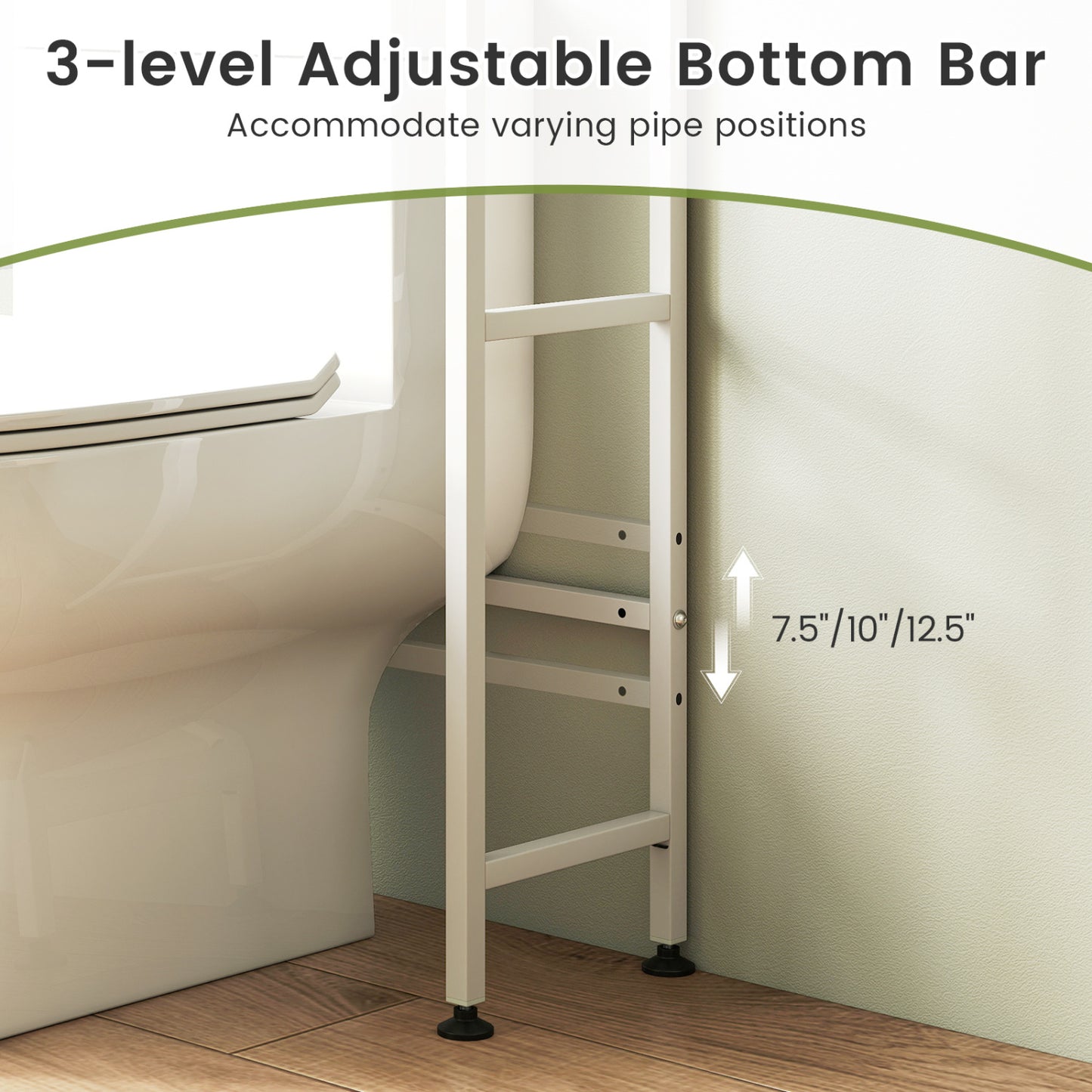 Over-the-toilet Cabinet Bathroom Organizer with 2 Flip-up Cabinets, White Bathroom Etagere at Gallery Canada