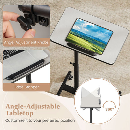 Overbed Rolling Table Food Tray, Gray End & Side Tables at Gallery Canada