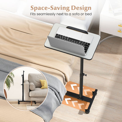 Overbed Rolling Table Food Tray, Gray End & Side Tables at Gallery Canada