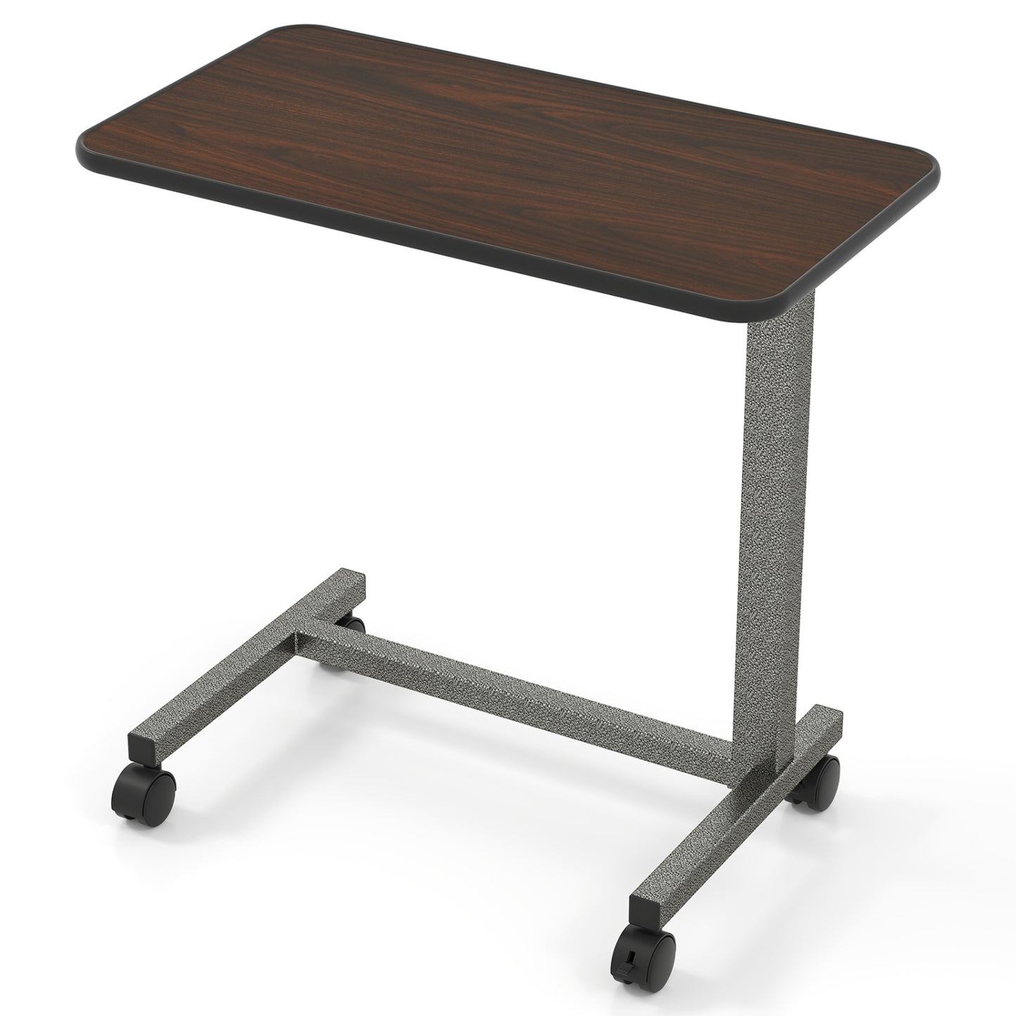 Overbed Table with Locking Wheels, H-Shaped Base, Walnut Laptop Tables & Printer Stands at Gallery Canada