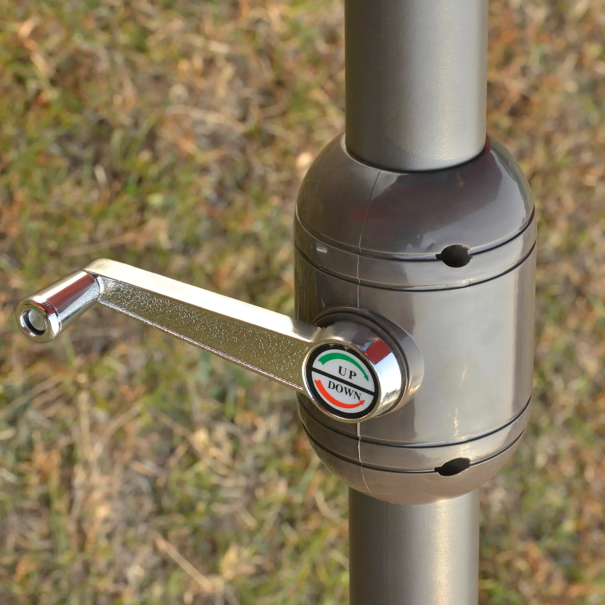 15' Outdoor Patio Umbrella, Twin Canopy Sunshade, Lift Crank, Wine Red Sun Umbrellas at Gallery Canada