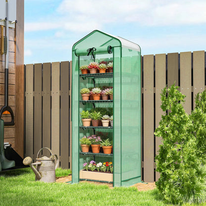 Mini Greenhouse With Screen Roof, 27.6" x 19.7" x 75.6", Green Portable Greenhouses at Gallery Canada