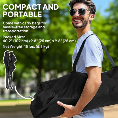 2 Pack Folding Camping Chairs, High Back w/ Cup Holder, Padded, Yellow Picnic Tables & Camping Chairs at Gallery Canada