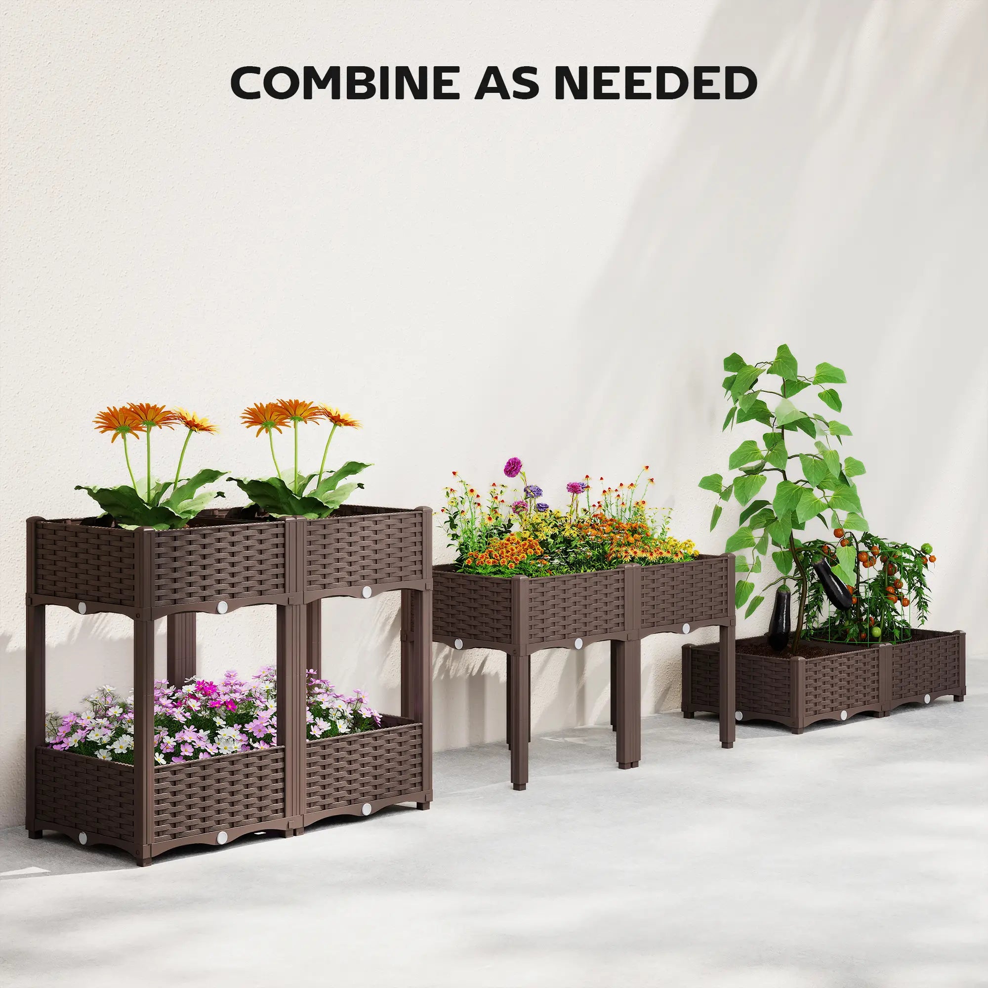 Plastic Raised Garden Bed With Legs, Self Watering Planter Boxes Elevated Garden Beds at Gallery Canada
