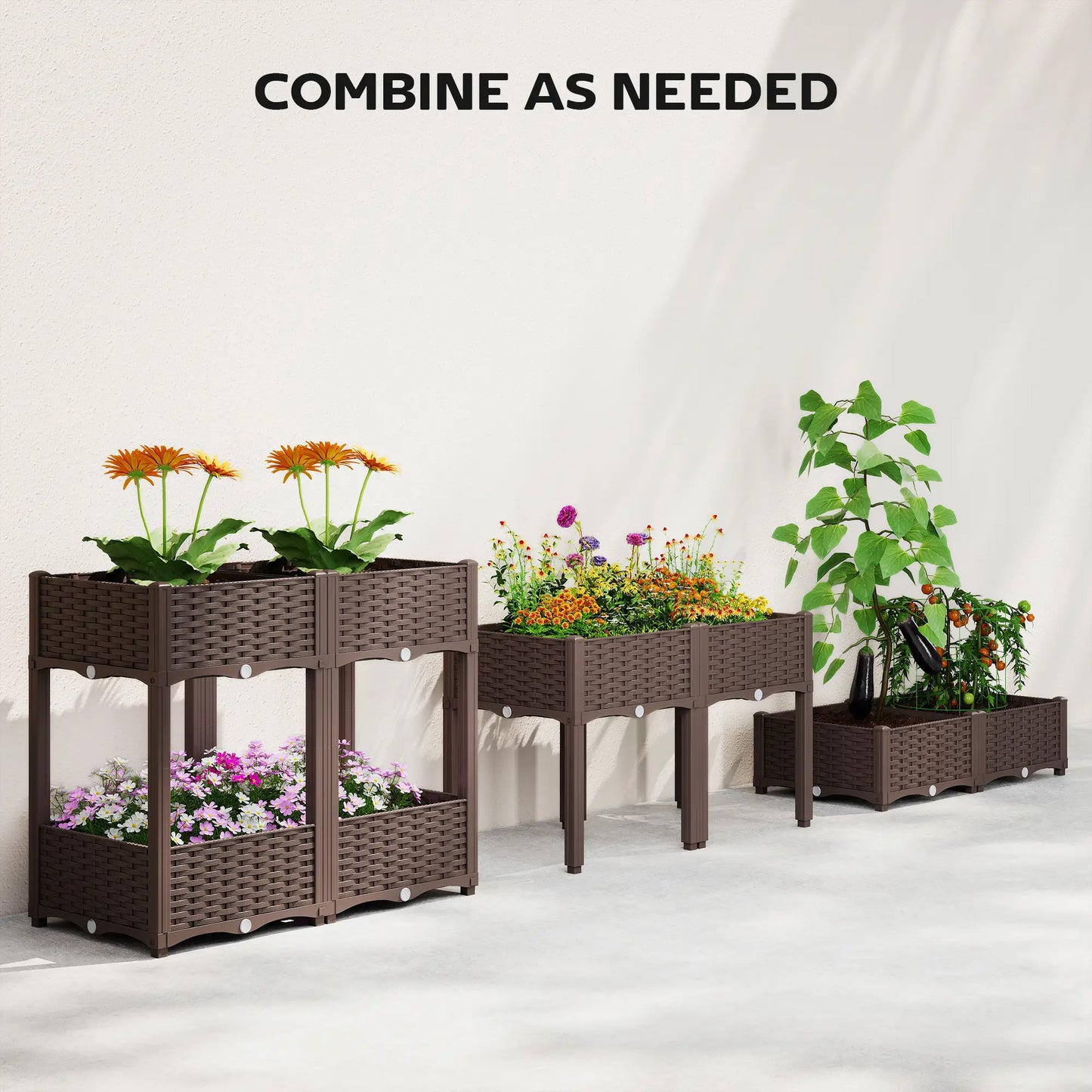 Plastic Raised Garden Bed With Legs, Self Watering Planter Boxes Elevated Garden Beds at Gallery Canada