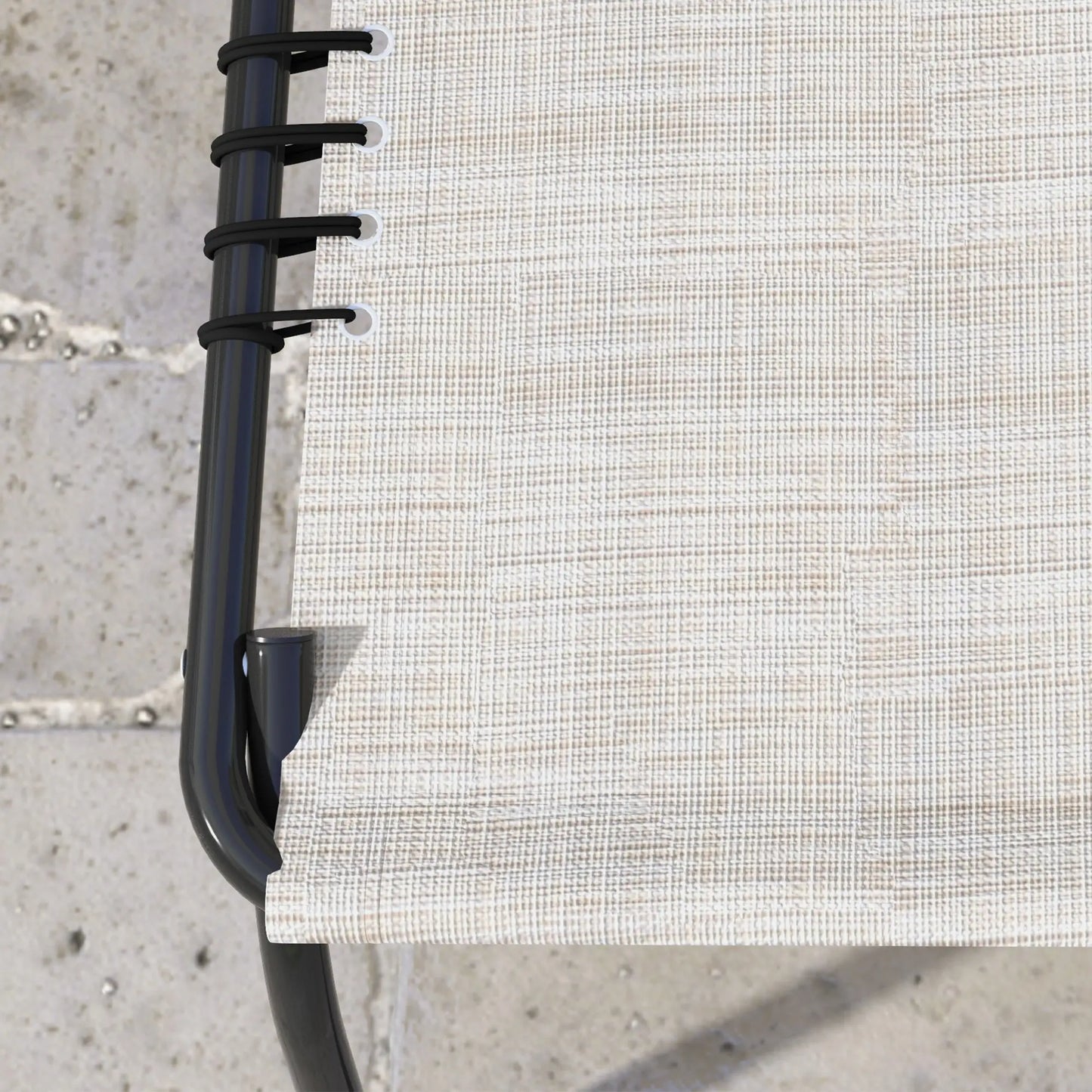 Outdoor Folding Lounge Chair, 4-Level Adjustable, Cream Lounger Chairs at Gallery Canada