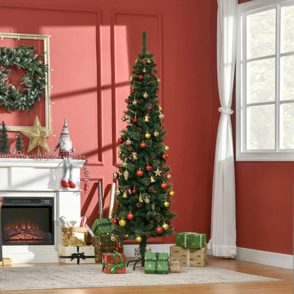 6.5ft Pencil Christmas Tree, Artificial, Pine Needles, Realistic Branches, Green Pencil Christmas Trees at Gallery Canada