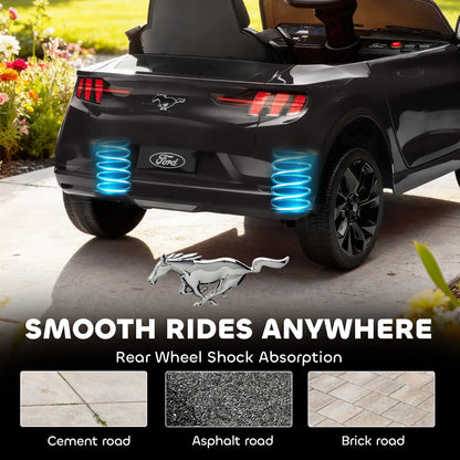 Ride On Car For Kids, 12V Electric Car, Remote Control, LED Light, Music, Black Electric Toy Cars at Gallery Canada