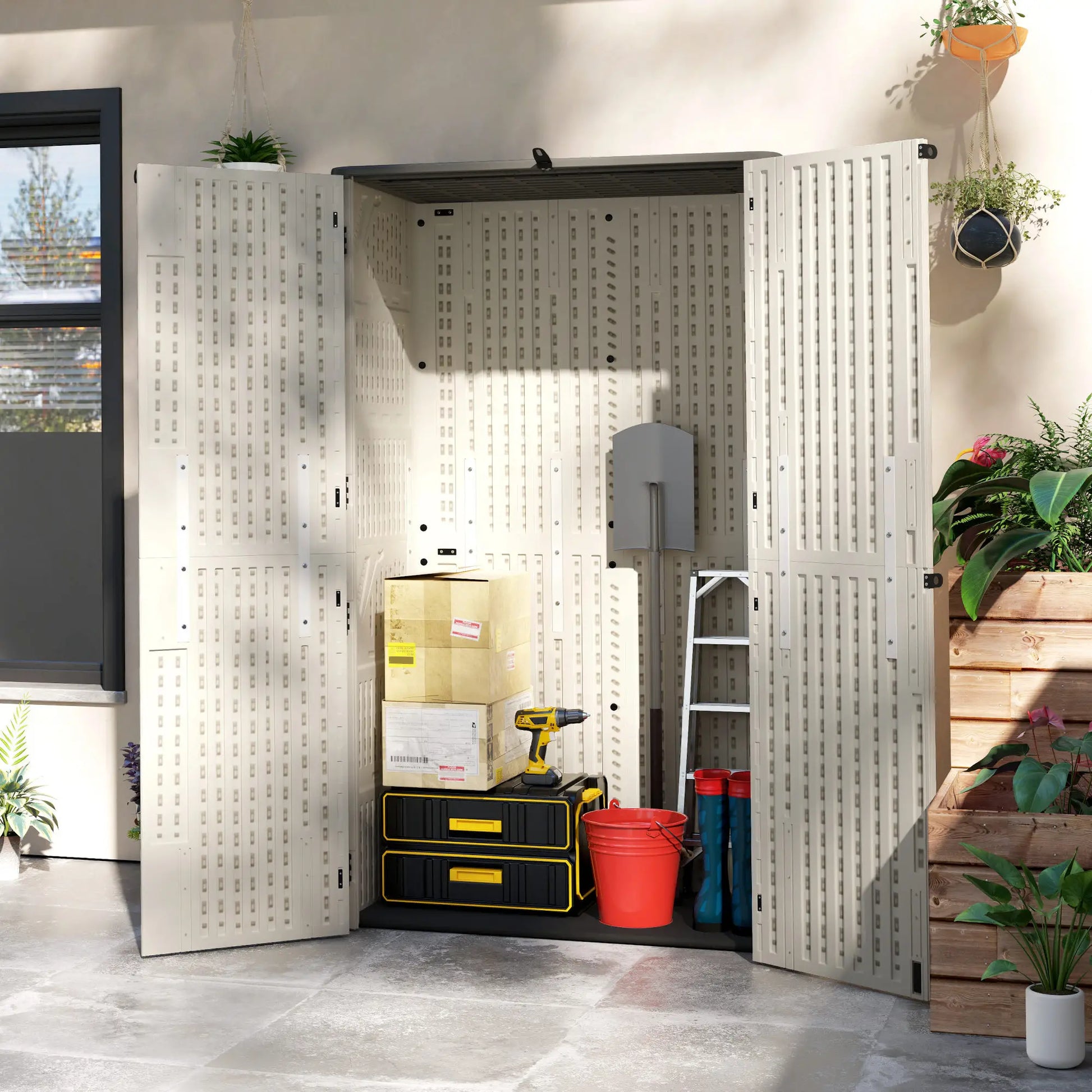 368 Gallon Outdoor Storage Cabinet, Openable Top, Lockable Doors Sheds at Gallery Canada