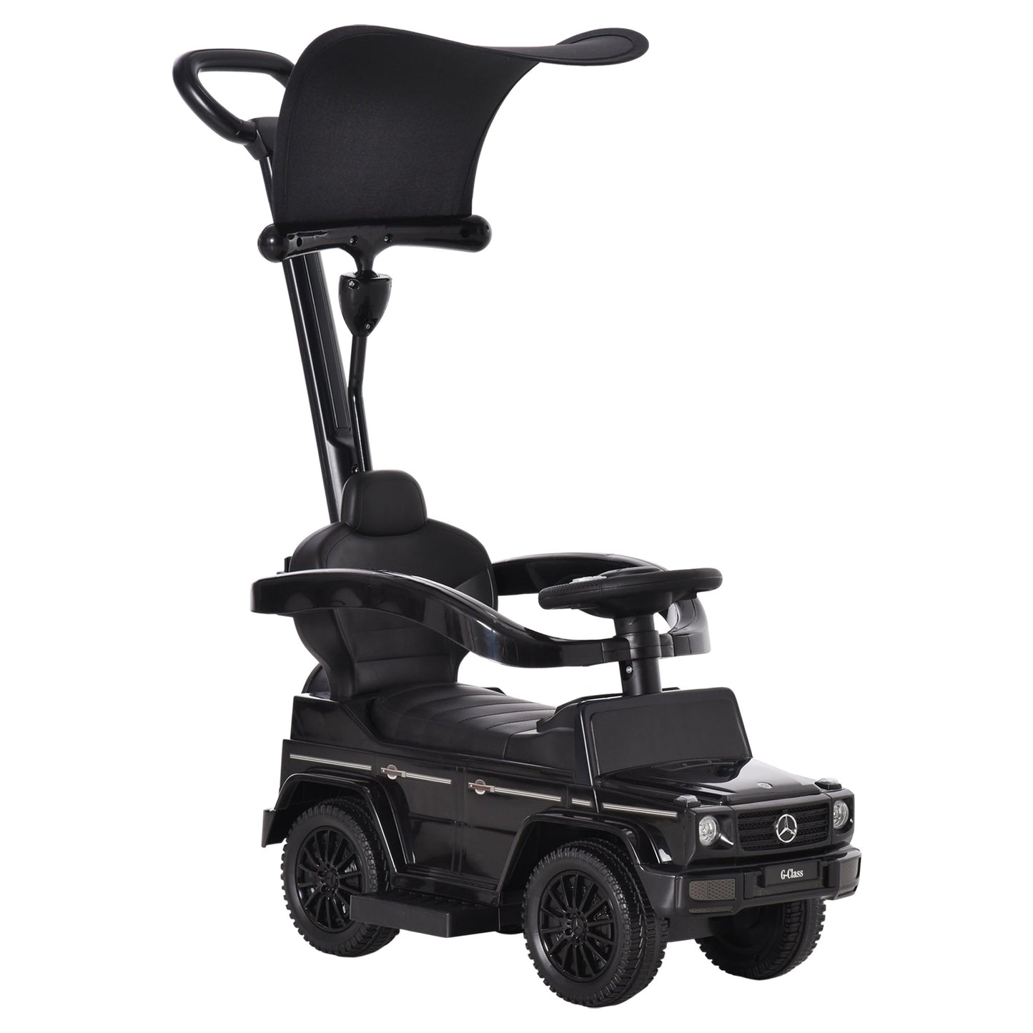 Push Car for Toddler, 3-in-1 Licensed G350 Toddler Car Stroller Sliding Car, Baby Walker Foot to Floor Slider with Horn, Steering, Foot Rest, Seat Storage, Safe Design, Black at Gallery Canada