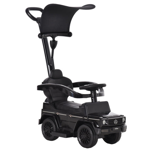 Push Car for Toddler, 3-in-1 Licensed G350 Toddler Car Stroller Sliding Car, Baby Walker Foot to Floor Slider with Horn, Steering, Foot Rest, Seat Storage, Safe Design, Black