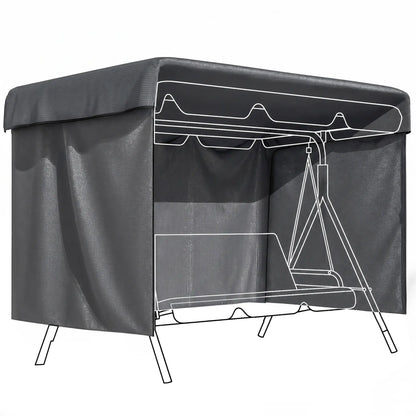 3-Seater Patio Swing Cover, Waterproof, 85" x 61" x 59", Dark Grey Patio Furniture Covers at Gallery Canada