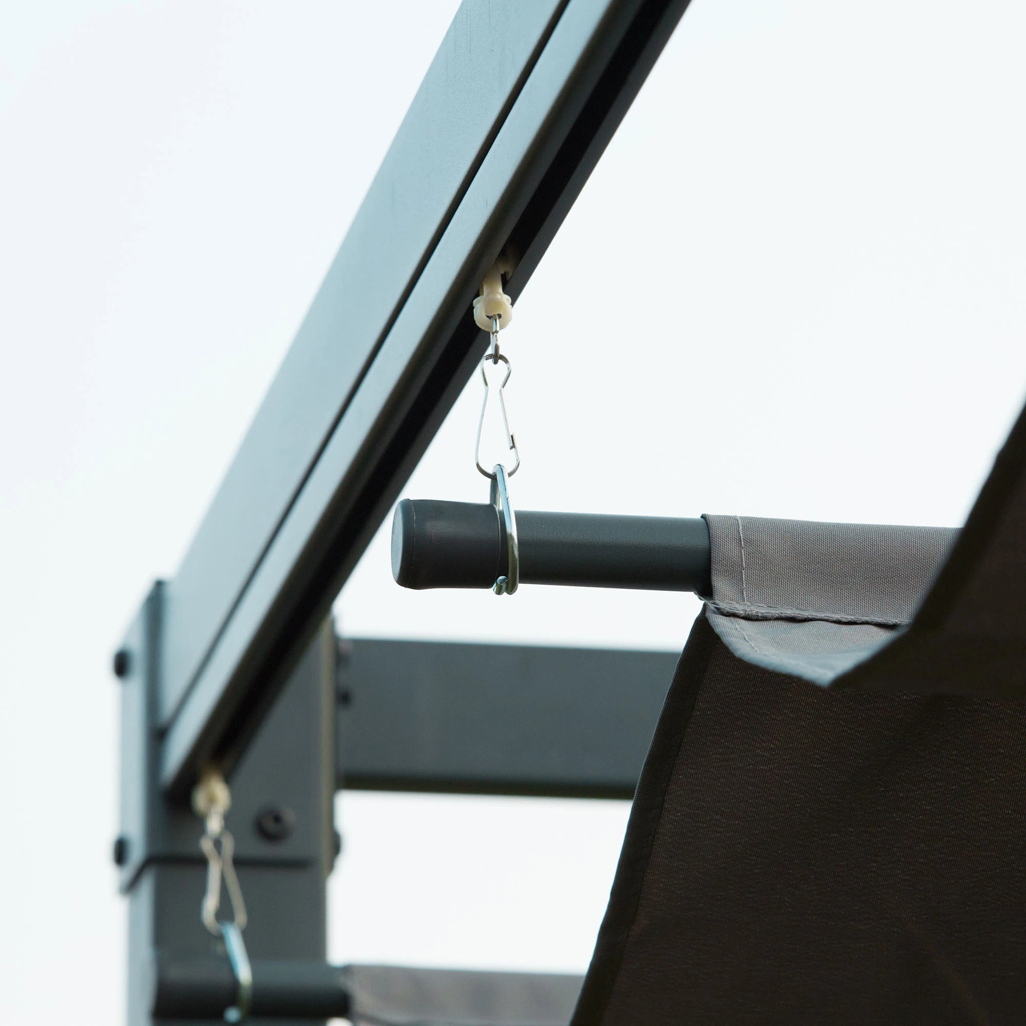 10x7ft Pergola, Retractable Roof, Outdoor Patio Sun Shelter, Grey Pergolas at Gallery Canada