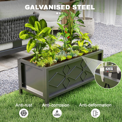 Galvanized Raised Garden Bed, Metal Flower Bed, Outdoor Planter Box for Herbs Raised Garden Beds at Gallery Canada