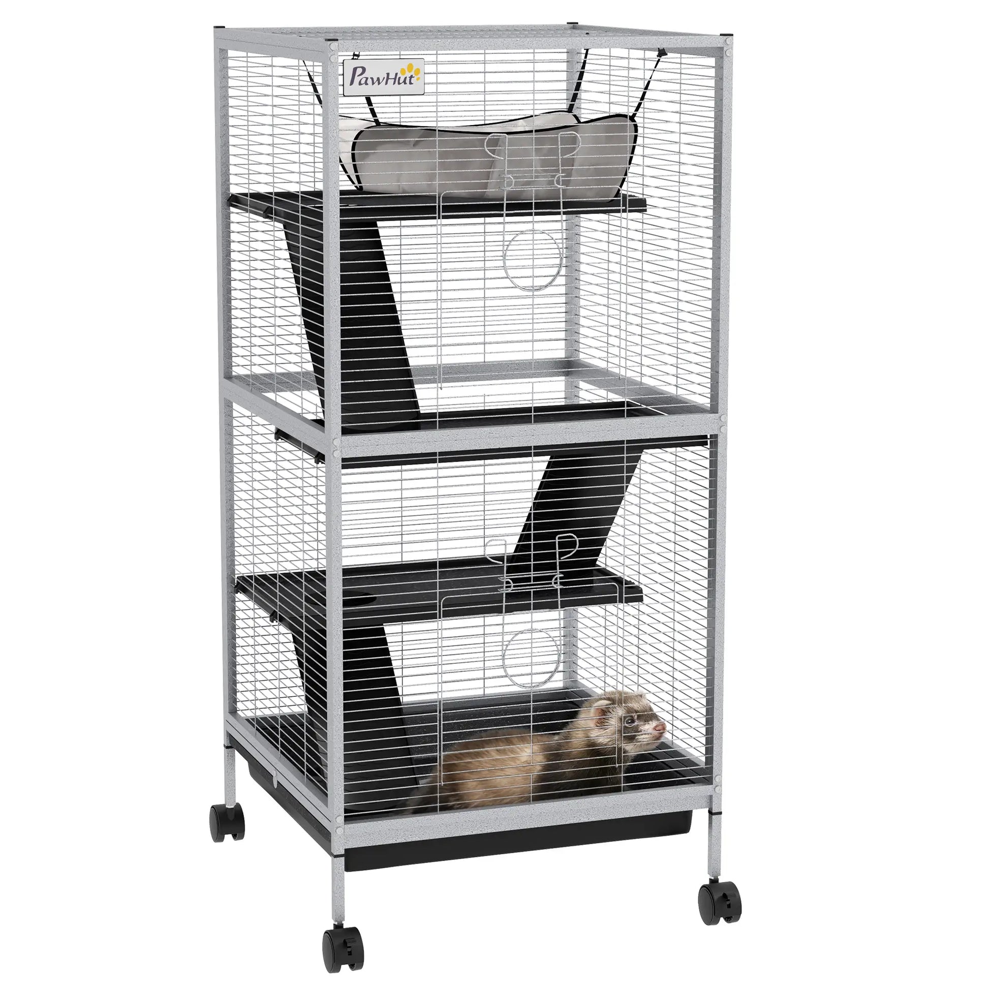 Steel Small Animal Cage, for Guinea Pig, Ferret, Light Grey Houses & Habitats at Gallery Canada
