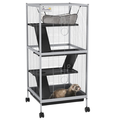 Steel Small Animal Cage, for Guinea Pig, Ferret, Light Grey Houses & Habitats at Gallery Canada
