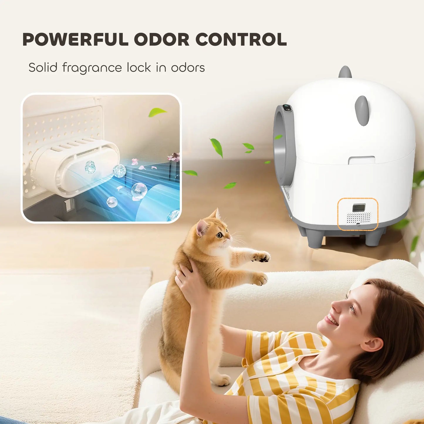 Automatic Cat Litter Box, App Control, Odor Isolation, Safety Protection Cat Litter Box Enclosures at Gallery Canada