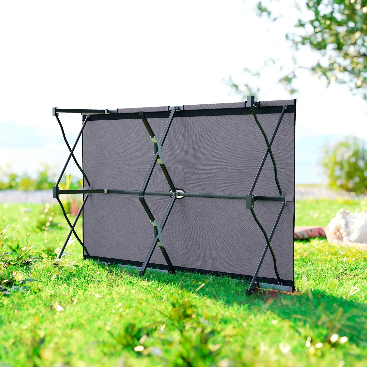 76" Two Person Folding Camping Cot, Portable Military Bed, Grey Camping Cots at Gallery Canada