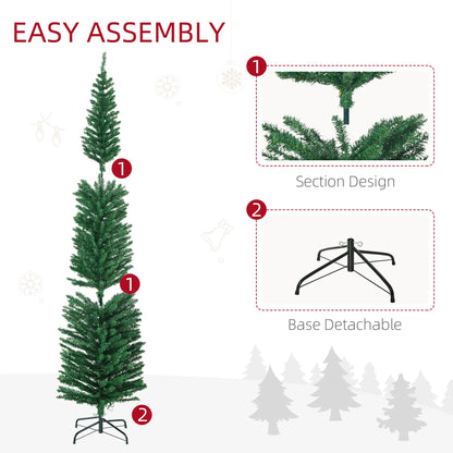 7.5' Artificial Pencil Christmas Tree, LED Lights, Steel Base, Colorful Pencil Christmas Trees at Gallery Canada