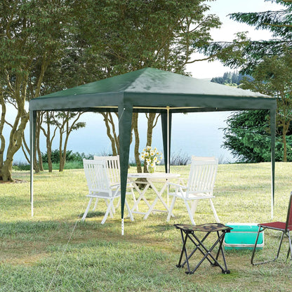 10x10ft Party Tent Portable Gazebo, Folding Garden Canopy Event Shelter Outdoor Sunshade Green Canopy Tents at Gallery Canada