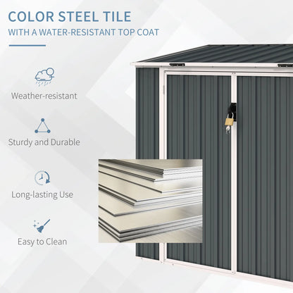 5ft x 3ft Outdoor Storage Shed, Lockable Double Doors Sheds at Gallery Canada