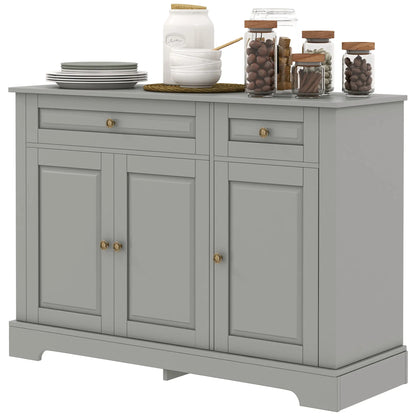 Modern Sideboard Cabinet, 2 Drawers, Adjustable Shelves, Dining Room, Grey Bar Cabinets at Gallery Canada